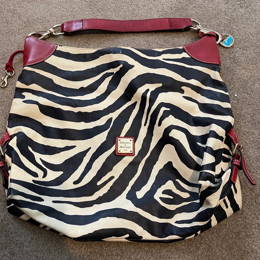 Authentic Dooney & Bourke Zebra Cooper Hobo Dooney and Bourke